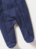 Juniors navy hooded & padded sleepsuit (Winter)
