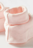 Juniors pink ruffle booties
