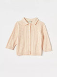 Juniors beige knitted button down cardigan (Winter)