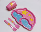 Juniors kids 4 piece rainbow feeding dinner set (BPA FREE)