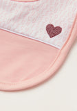 Giggles Pink heart bib