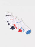 Juniors solid textured ankle socks (pack of 3)
