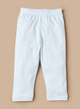 Giggles solid blue shirt & pyjama set (set of 2)