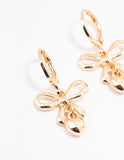 Lovisa golden bow & heart earrings (Jewellery)