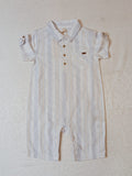 Giggles light stripped half romper (Summer)