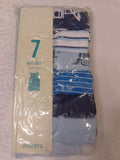 Juniors boys blue vehicle & stripe vests (set of 7)