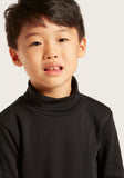 Juniors solid turtle neck black shirt with long sleeves (Winter)