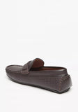 LBL men brown textured loafers (box packaging)