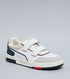 R&B white colorblock shoes