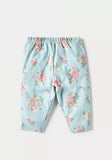 Juniors blue flowers printed shirt & pyjama set (set of 2)