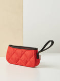 Hello kitty red quilted vanity pouch/ pencil case