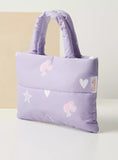 Barbie purple printed handbag