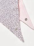 Juniors blue Polk dot bandana bib