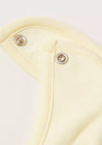 Giggles Solid Bib with Bow Detail and Press Button Closure