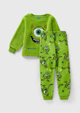 Matalan Green Mike Fleece Shirt & Pyjama Set (Set Of 2) (winter)
