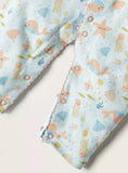 Juniors under the sea theme frill openfeet sleepsuit