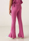 Juniors hot pink textured leggings