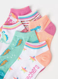 Skechers multicolor printed ankle socks (pack of 6)