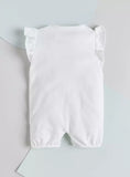 Giggles white embroidered half romper (Summer)