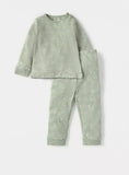 Juniors Green All Over Dino Printed Shirt & Pyjama Set (Set Of 2)