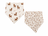 Juniors All over dear bandana bib(set of 2)