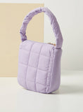 Barbie lilac quilted handbag with Top Handle and Zip Closure