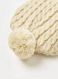 Juniors beige textured monkey cap (winter)