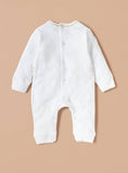 Giggles bird frill openfeet textured sleepsuit