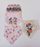 Disney Mickey & Minnie bib & infant booties (set of 5)