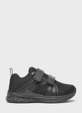 Shoexpress solid black textured shoes