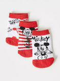 Juniors mickey mouse print socks (pack of 3)