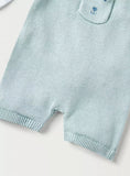 Juniors Blue Bear Solid White Shirt & Knitted Dungaree (Set Of 2)(Winter)