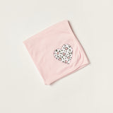 Juniors heart patch pink blanket