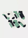 Juniors checked boxes print ankle socks (pack of 7)
