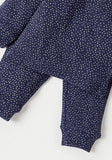 Juniors navy all over ribbed shirt & pyjama set (set of 2)