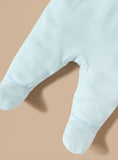 Juniors blue bear embroidered sleepsuit