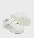 R&B white side lined girls shoes