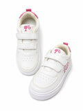R&B Barbie printed white perforated shoes