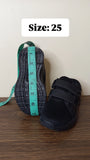 Shoexpress solid black textured shoes