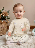 Juniors Penguin embroidered shirt & Pyjama set, (set of 2)