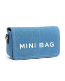R&B cross body denim mini ladies bag (light blue)