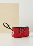 Hello kitty red quilted vanity pouch/ pencil case