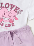 Juniors love your life shirt & Pyjama set (set of 2)