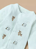 Juniors train & bear embroidered fleece sleepsuit (Winter)