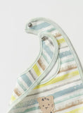 Juniors bear printed bib with button closure