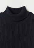Juniors black textured turtle neck shirt (Winter)