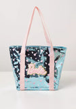 Barbie blue holographic handbag