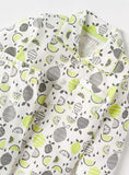 Juniors all over fruit printed button down Shirt & Pyjama Set (set of 2)