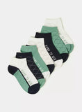 Juniors checked boxes print ankle socks (pack of 7)