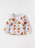Juniors All Over Fruit Printed Padded Shirt & Pyjama Set (Set Of 2) (winter)
